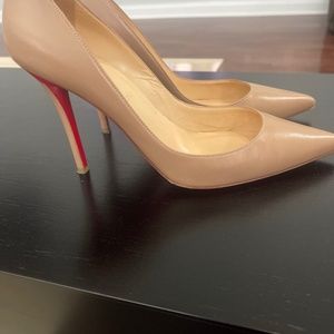 Christian Louboutin beige pumps